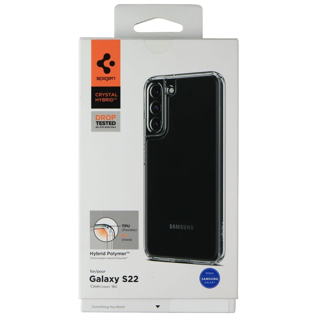 Spigen Crystal Hybrid Series Case for Samsung Galaxy S22 - Clear Image 1