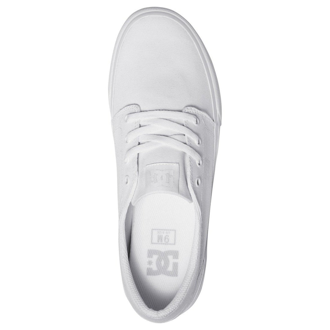 DC Shoes Mens Trase TX Shoes White/White/White - ADYS300656-XWWW WHITE/WHITE/WHITE Image 4