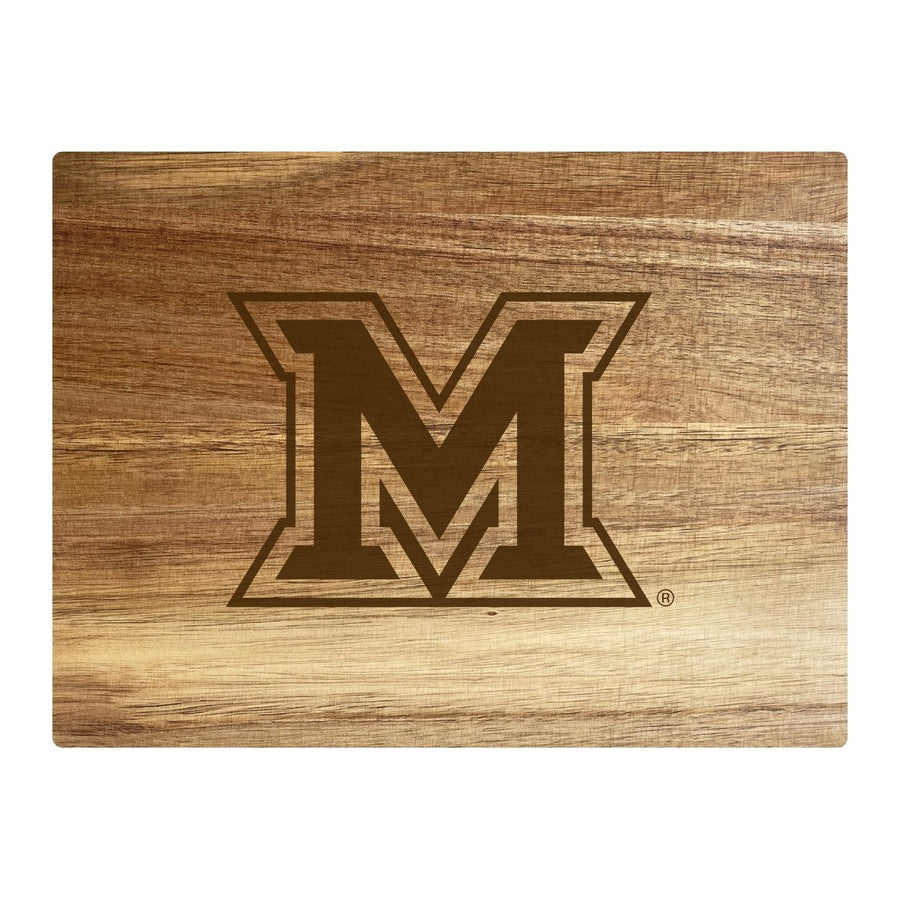 Miami University of Ohio Small 8" x 6" Engraved Acacia Wooden Cutting Board Image 1