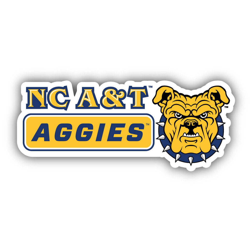 North Carolina AandT State Aggies 4 Inch Wide Colorful Vinyl Decal Sticker Image 1