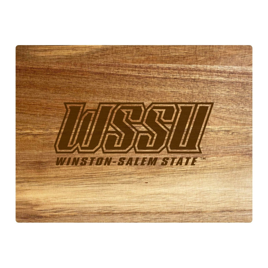 Winston-Salem StateSmall 8" x 6" Engraved Acacia Wooden Cutting Board Image 1