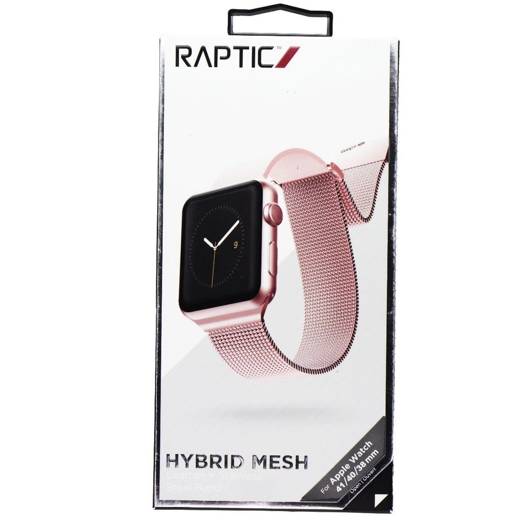 Raptic Hybrid Mesh Band for Apple Watch 41/40/38mm - Rose Gold Image 1