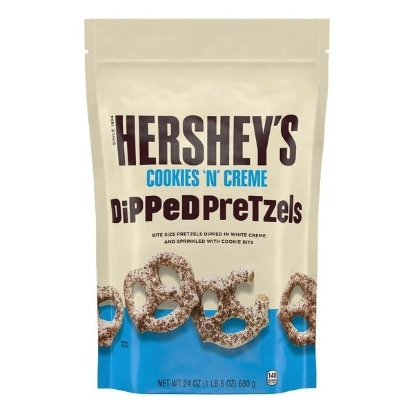 Hersheys Cookies N Creme Dipped Pretzels 24 Ounce Image 1