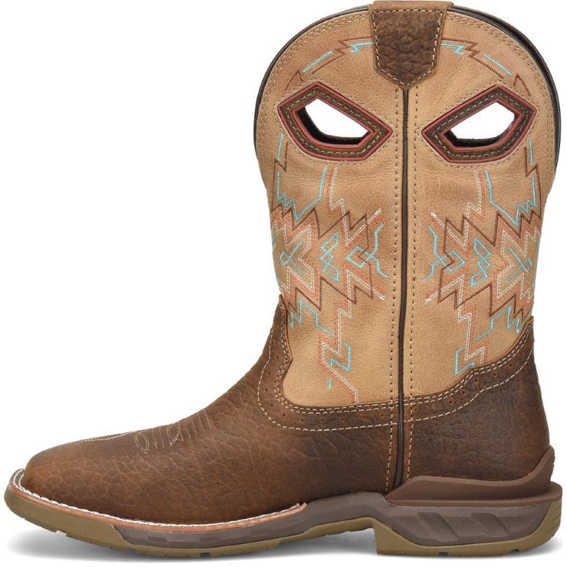 Double-H Boots Mens 11 Clem Brown Wide Square Soft Toe Roper Work Boot DH5361 Image 2