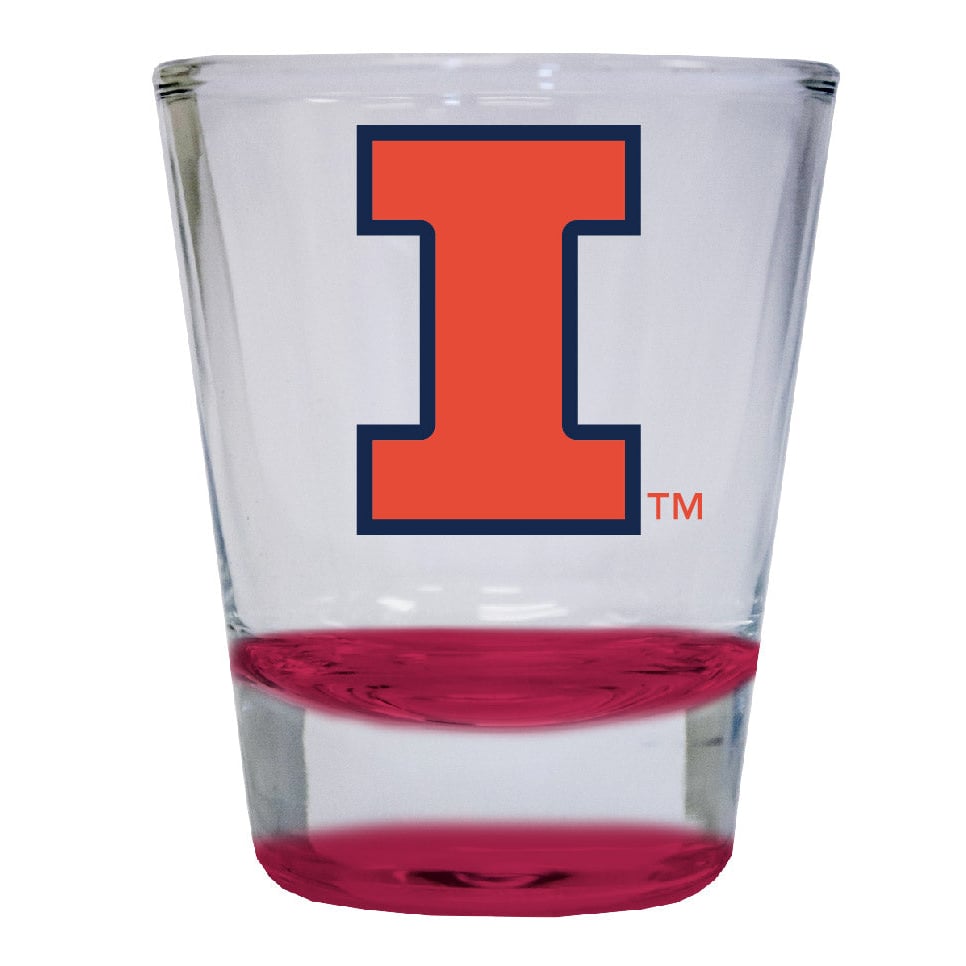 Illinois Fighting Illini 2oz Round Shot Glass Image 1