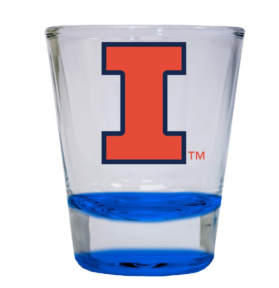 Illinois Fighting Illini 2oz Round Shot Glass Image 1