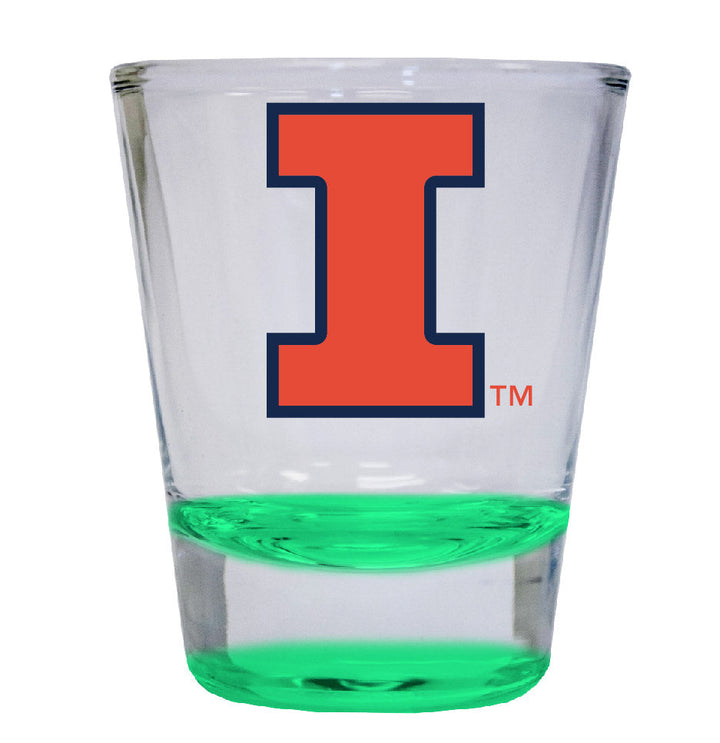 Illinois Fighting Illini 2oz Round Shot Glass Image 4