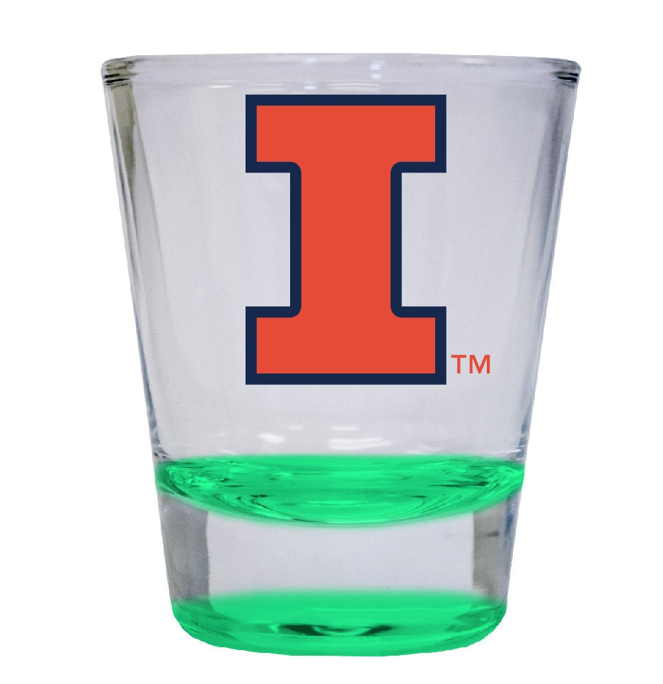 Illinois Fighting Illini 2oz Round Shot Glass Image 1