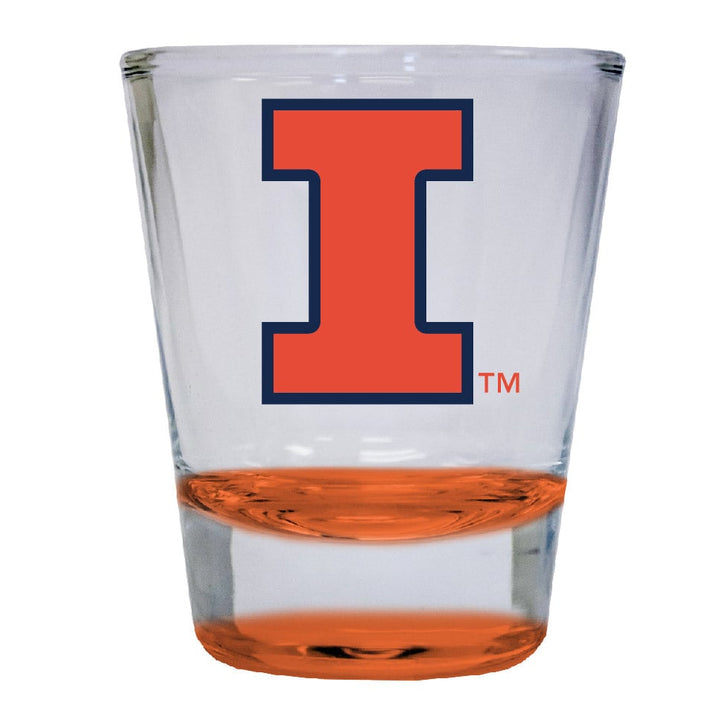 Illinois Fighting Illini 2oz Round Shot Glass Image 1