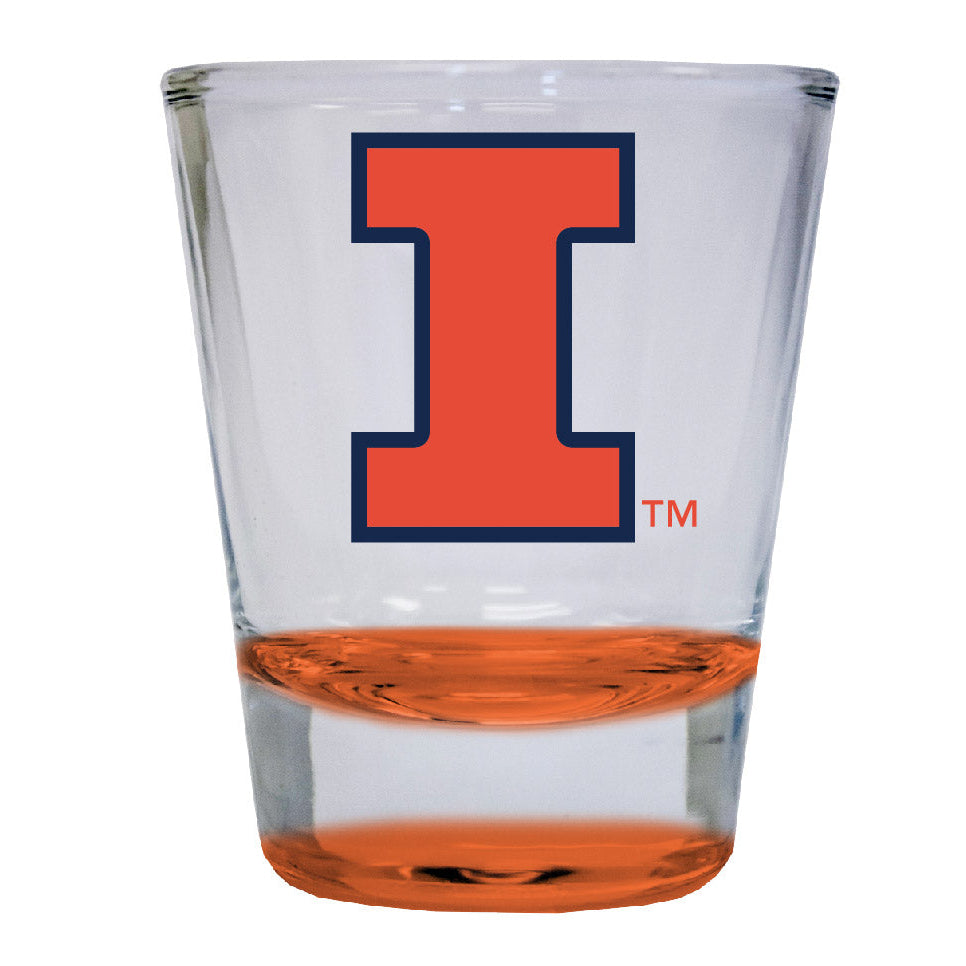 Illinois Fighting Illini 2oz Round Shot Glass Image 4