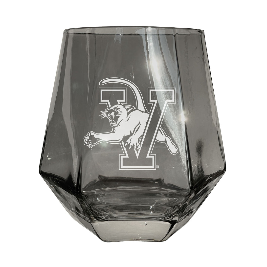 Vermont Catamounts Etched Diamond Cut Stemless 10 ounce Wine Glass Image 2