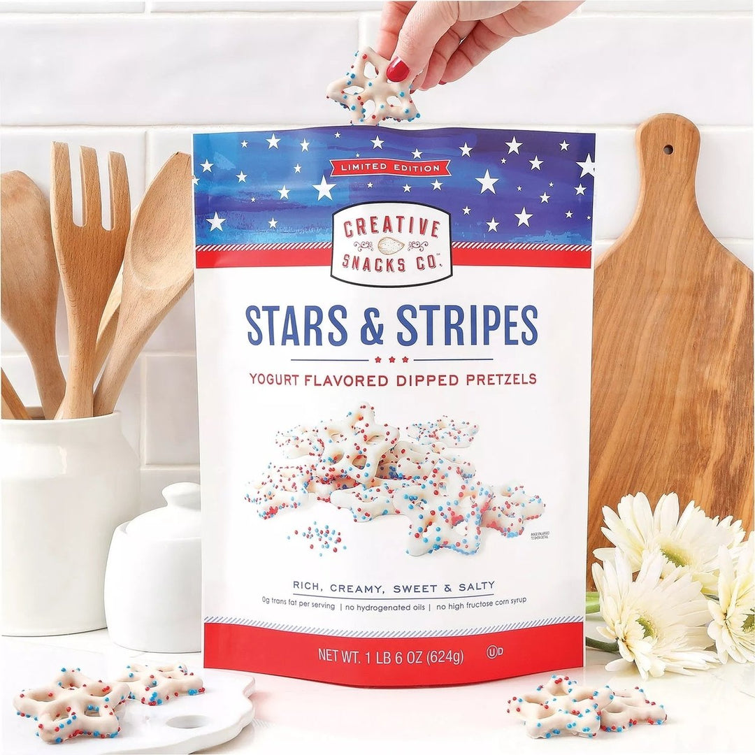 Creative Snacks Co. Stars and Stripes Yogurt Flavored Dipped Pretzels22 Ounce Image 4