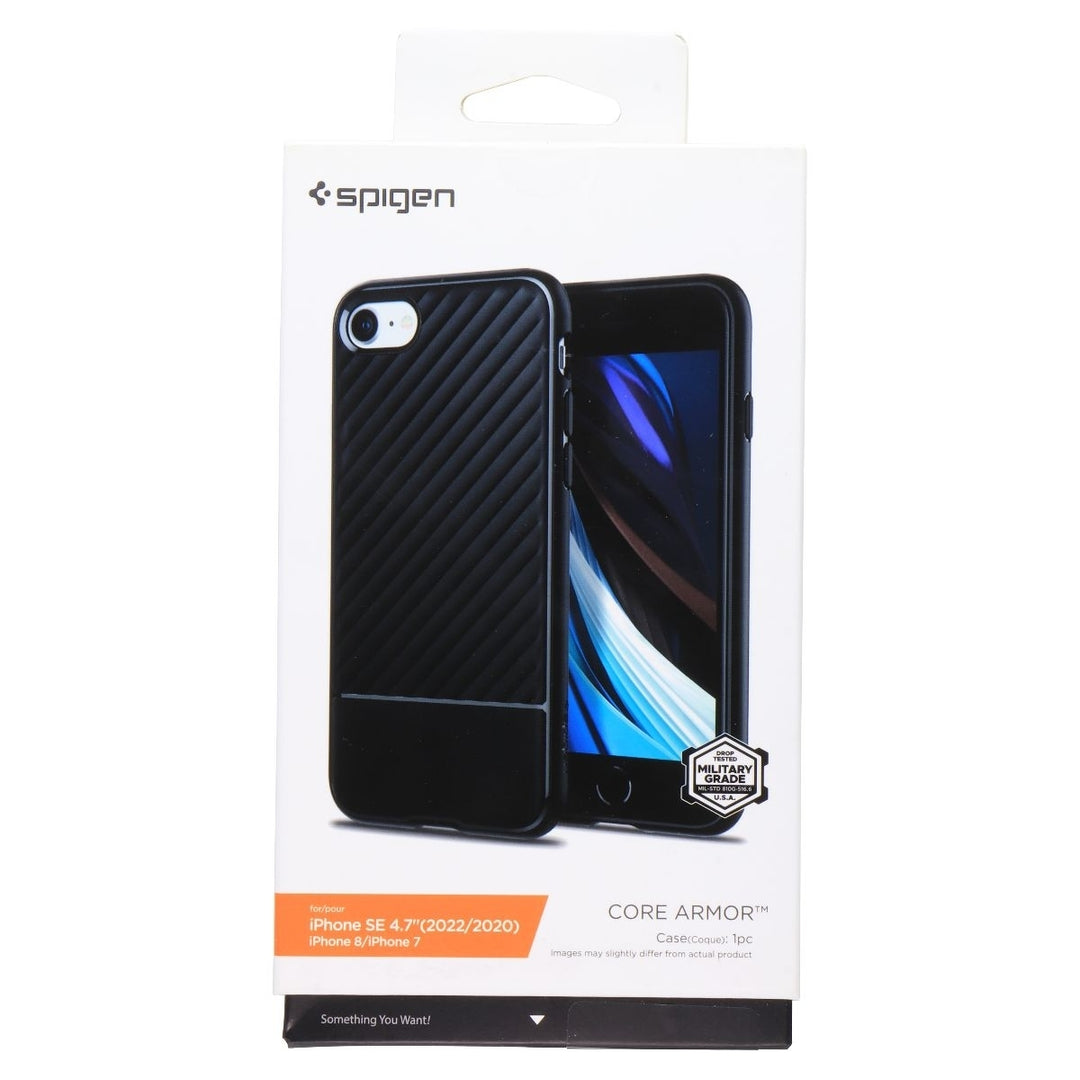 Spigen Core Armor Series Case for Apple iPhone SE (2rd Gen) and 8/7 - Black Image 1