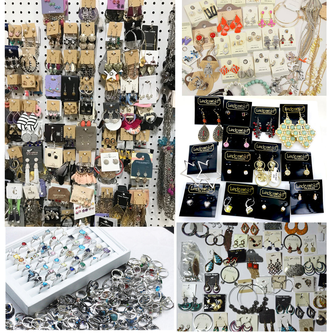 60 Pcs Random Mixed JewelryMystery Surprise BagIncluding Differernt Style Earrings Rings Bracelets or Necklaces MEH Image 3