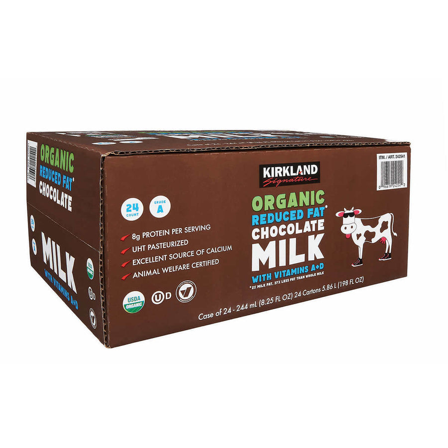 Kirkland Signature Organic Reduced Fat Chocolate Milk8.25 Fluid Ounce24 Pack Image 1