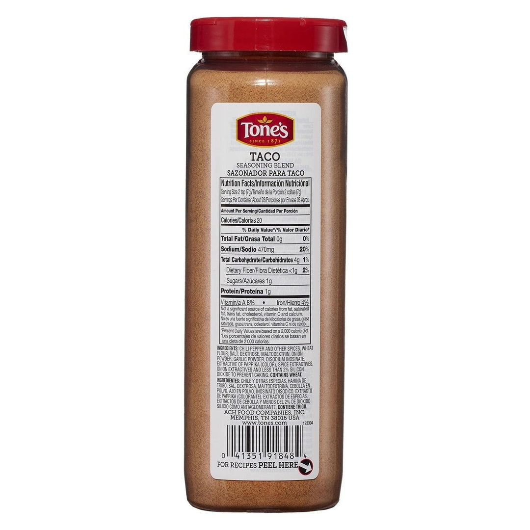 Tones Taco Seasoning (23 Ounce) Image 3