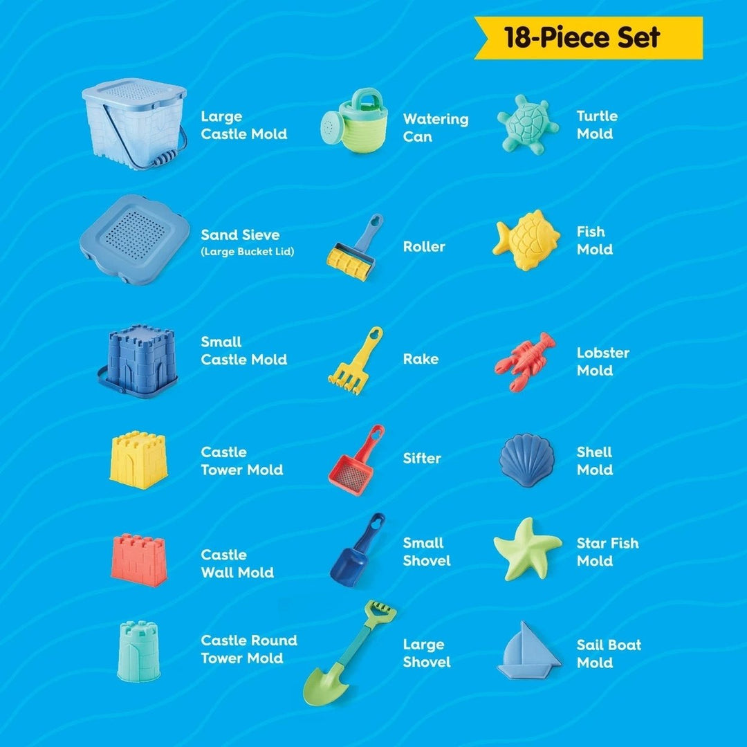 Members Mark 18 Piece Giant Castle Sand Playset Image 4