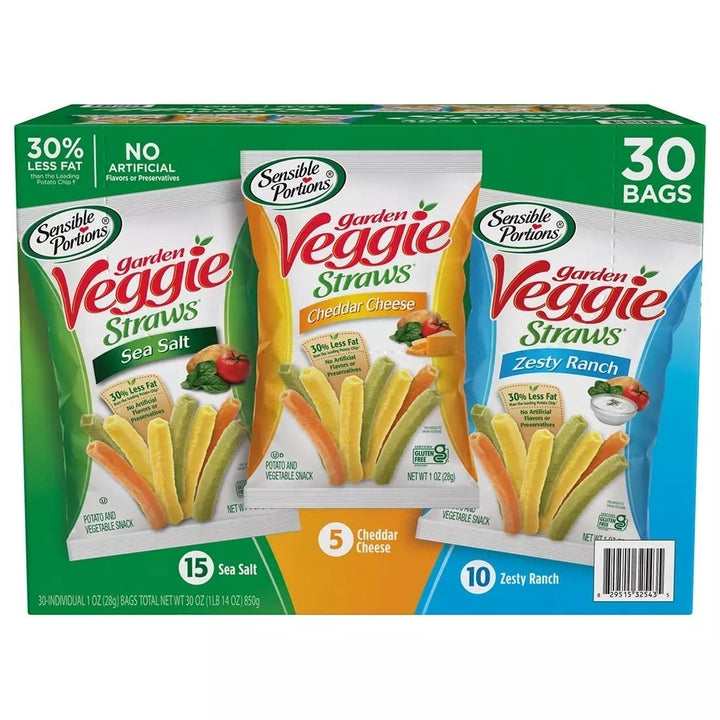 Sensible Portions Garden Veggie Straw Variety Pack (30 Pack) Image 1