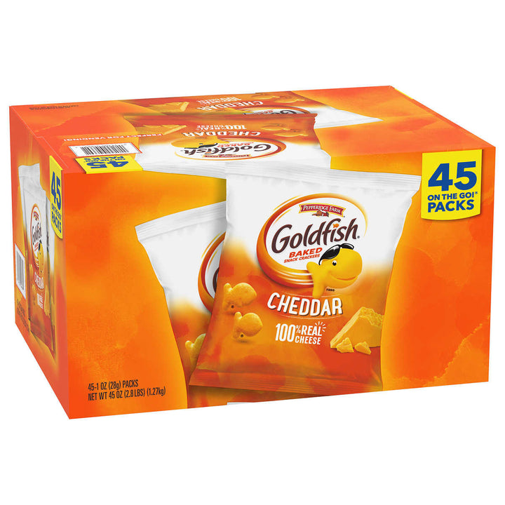 Pepperidge Farm Goldfish Crackers Cheddar 1 Ounce (Pack of 45) Image 1