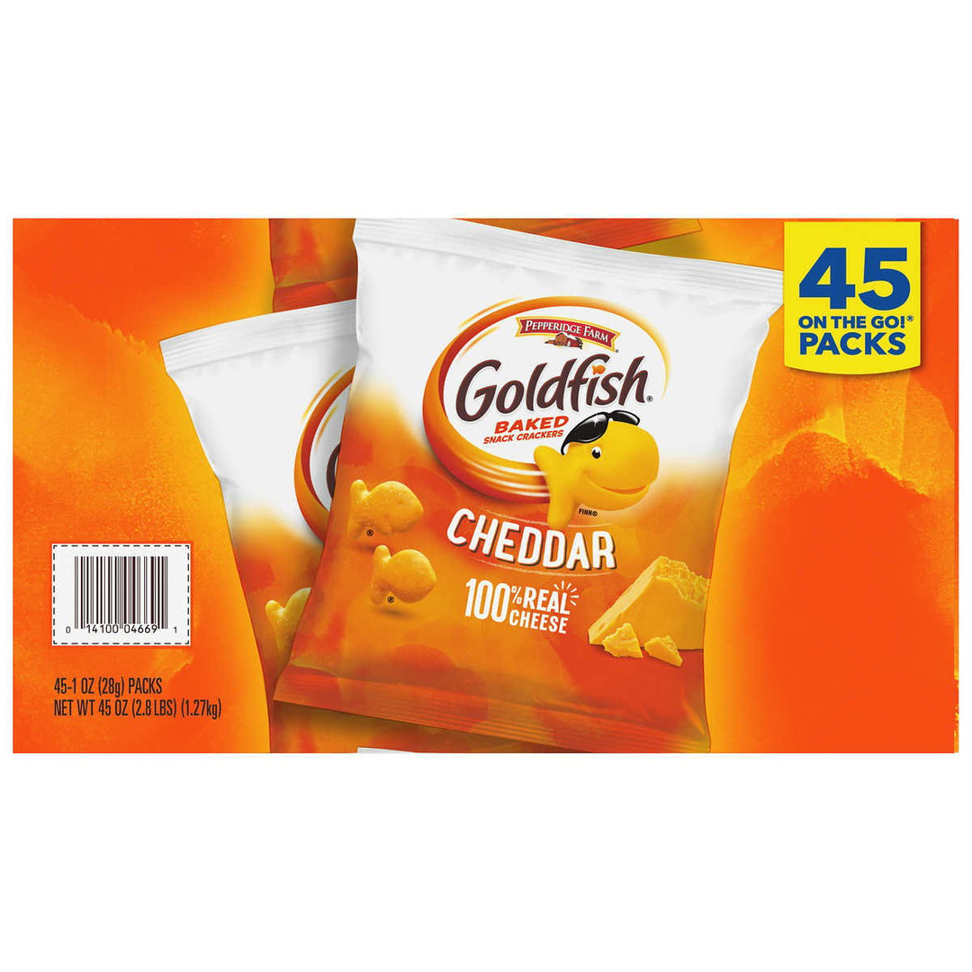 Pepperidge Farm Goldfish Crackers Cheddar 1 Ounce (Pack of 45) Image 2