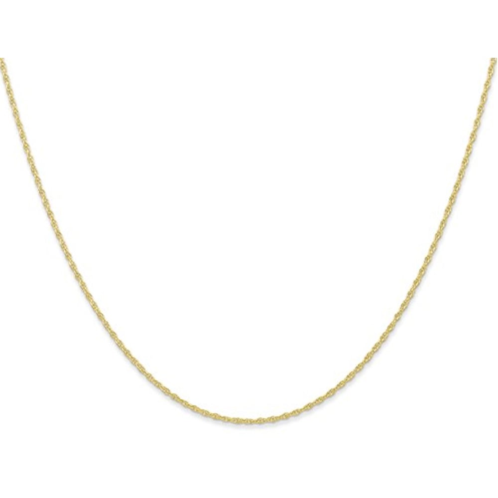 18 inches 14K Yellow Gold Carded Cable Rope Chain 0.95mm Image 1