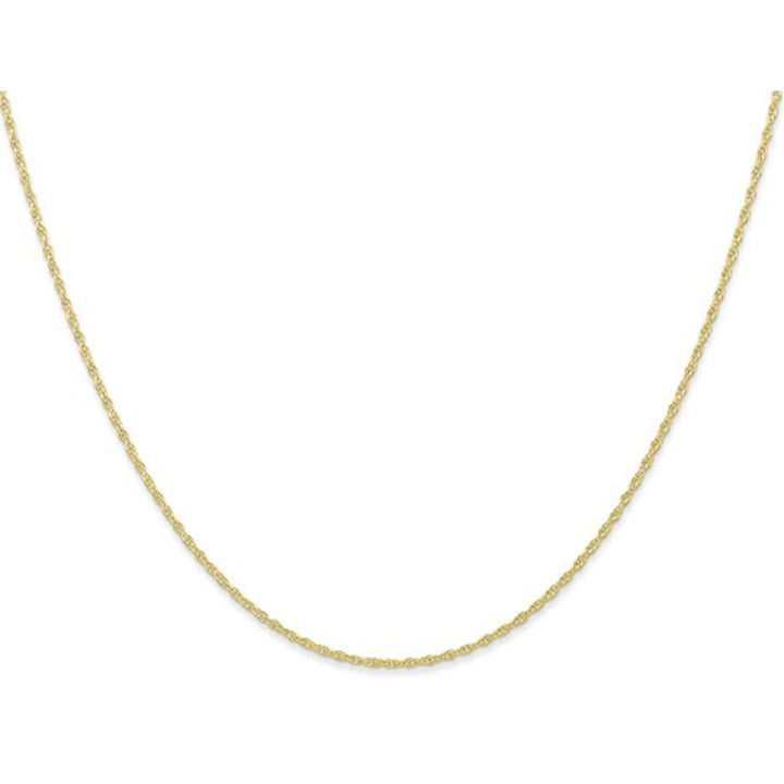 18 inches 14K Yellow Gold Carded Cable Rope Chain 0.95mm Image 1