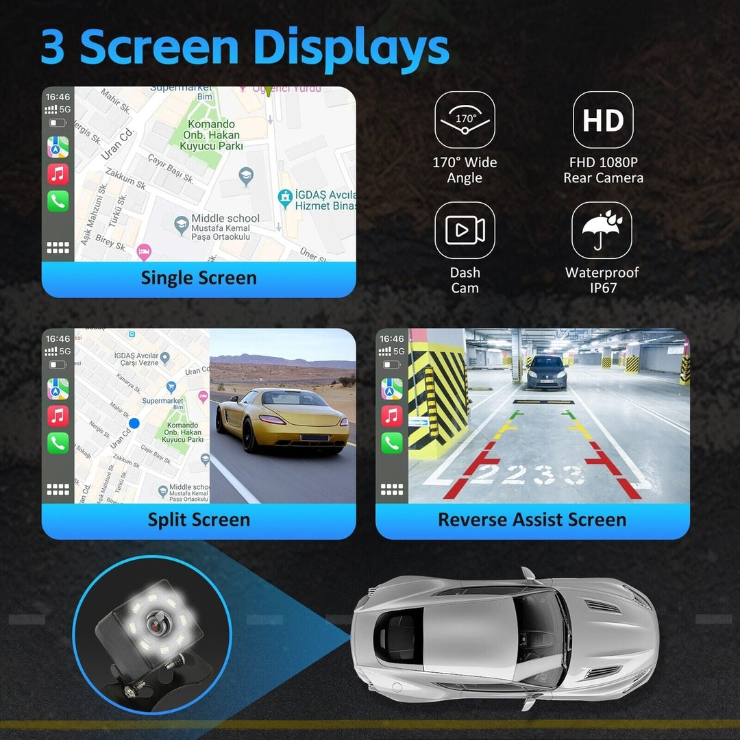 7 Inch Portable Radio Wireless Touch Screen Apple Carplay and Android Auto For Car Image 4