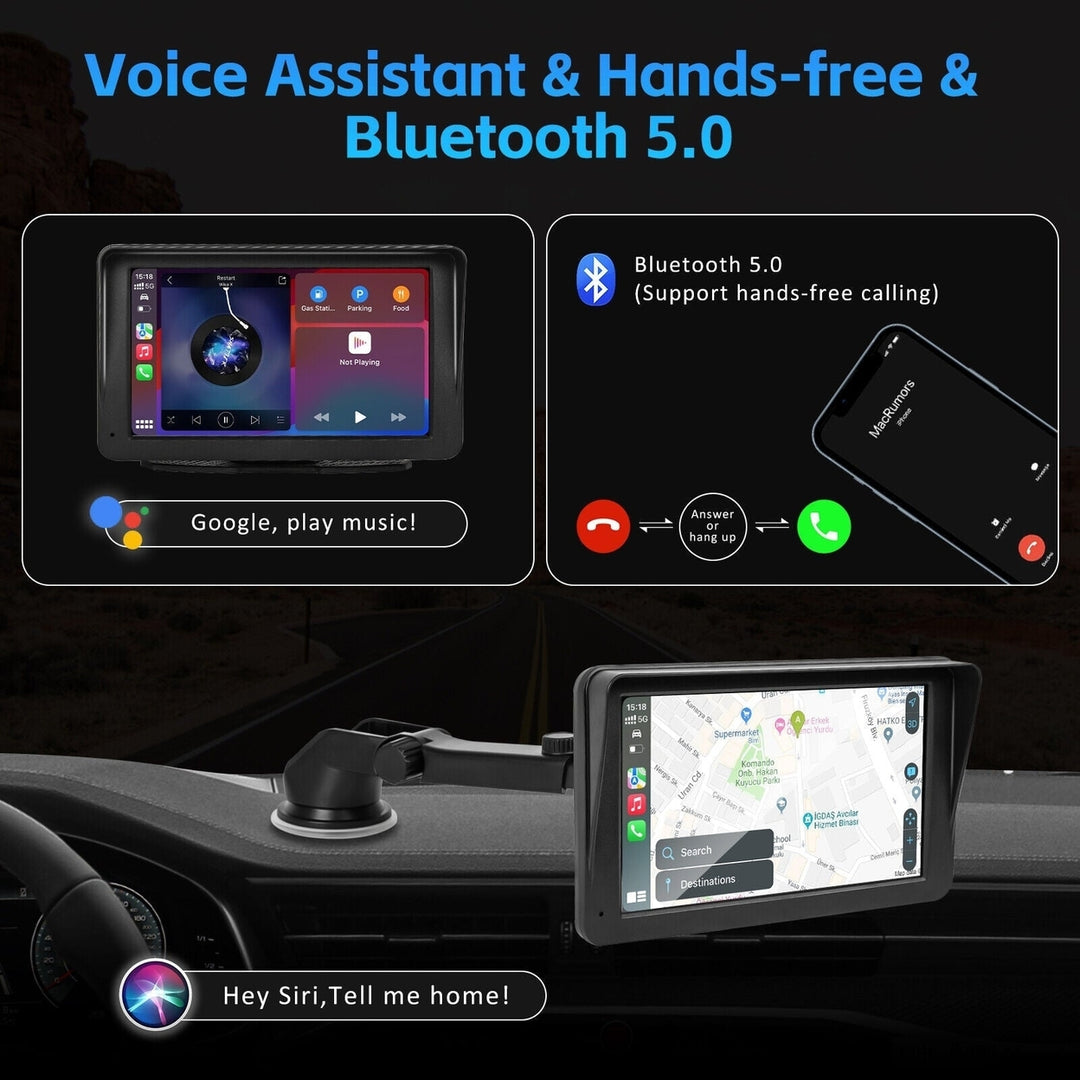 7 Inch Portable Radio Wireless Touch Screen Apple Carplay and Android Auto For Car Image 8
