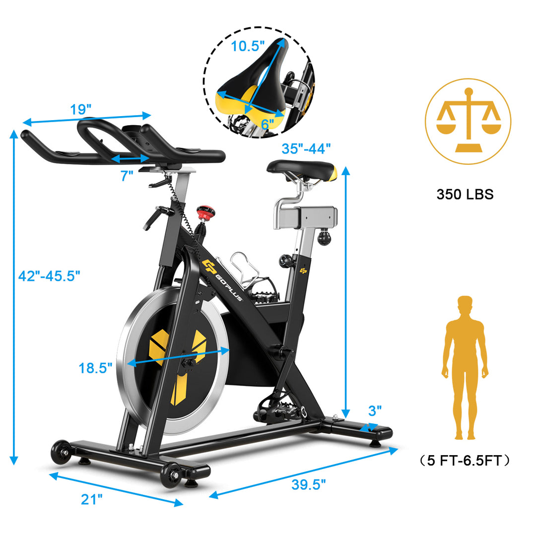 Magnetic Exercise Bike Stationary Belt Drive Indoor Cycling Bike Gym Home Cardio Image 3