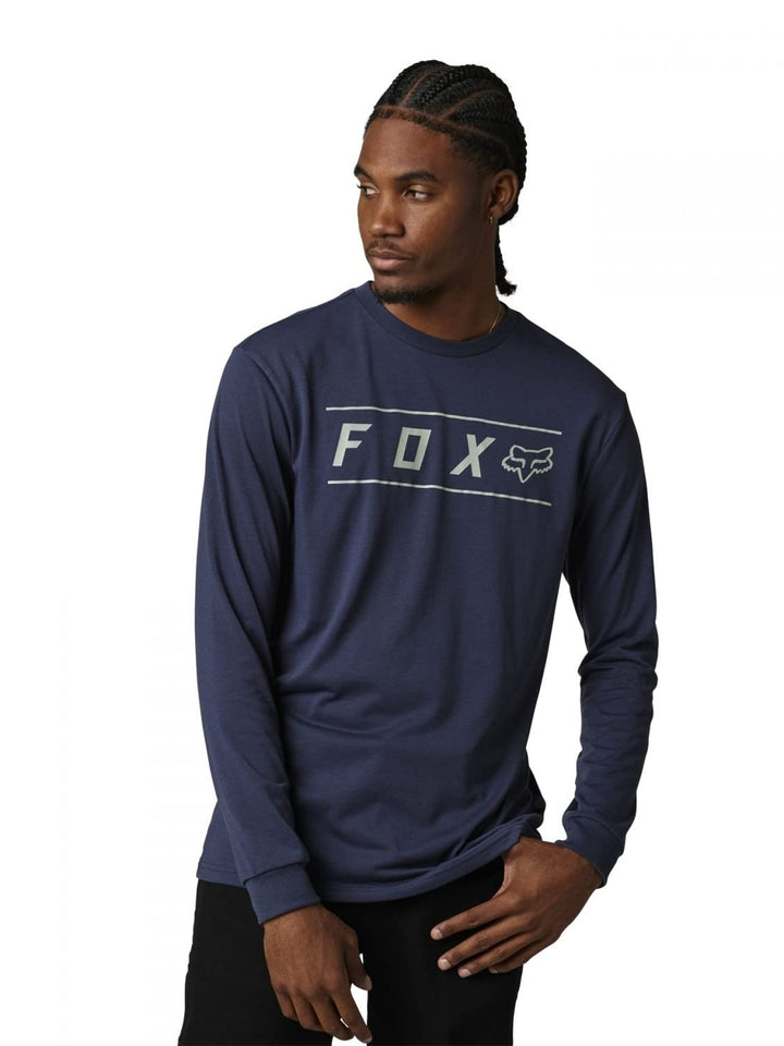 Fox Racing Mens Pinnacle Long Sleeve Tech Tee HEATHER DEEP COBALT Image 2