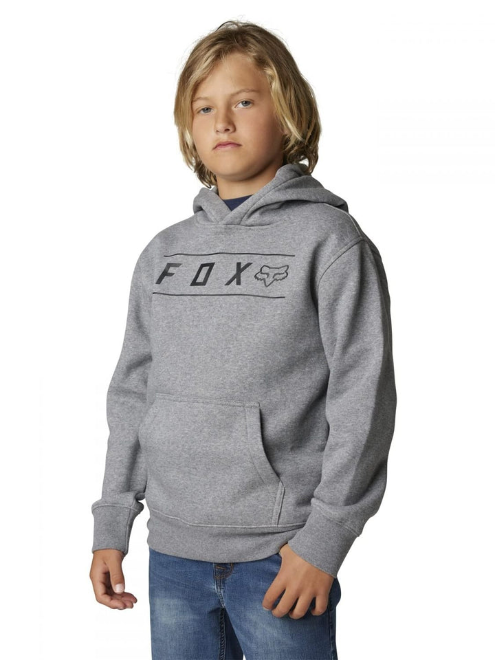 Fox Racing Youth Pinnacle Pullover Fleece Heather Graphite Size Kids 10-12 Image 3