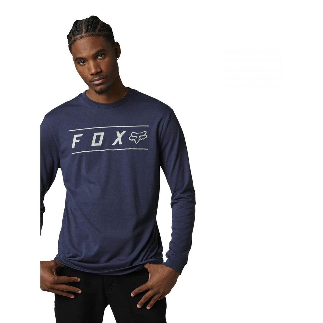 Fox Racing Mens Pinnacle Long Sleeve Tech Tee HEATHER DEEP COBALT Image 4