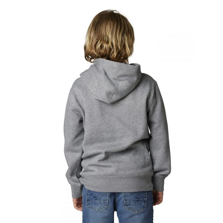 Fox Racing Youth Pinnacle Pullover Fleece Heather Graphite Size Kids 10-12 Image 4