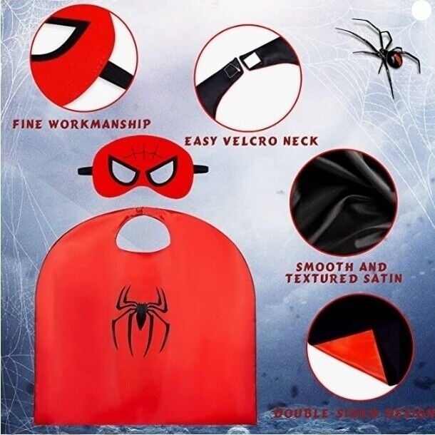 6-Pack - Superhero Reversible Cape and Mask Set Image 2