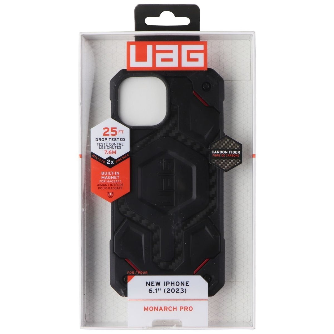 UAG Monarch Pro Case for MagSafe for Apple iPhone 15 - Carbon Fiber Image 1