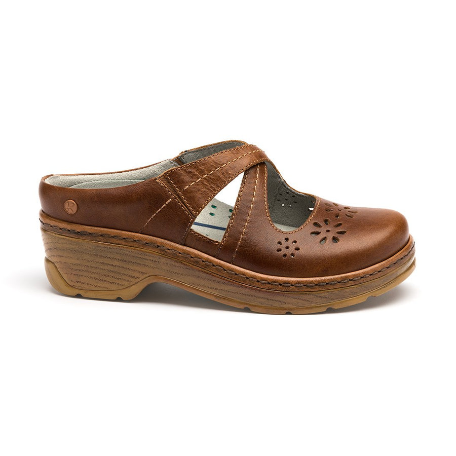 KLOGS Womens Carolina Cashew Leather Slip-On Shoes Model 130290665 Comfort Support Image 1