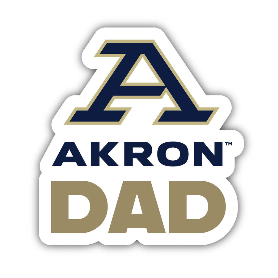 Akron Zips 4-Inch Proud Dad Die Cut Decal Image 1