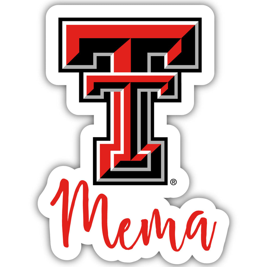 Texas Tech Red Raiders Mema 4-Inch Die Cut Decal Image 1
