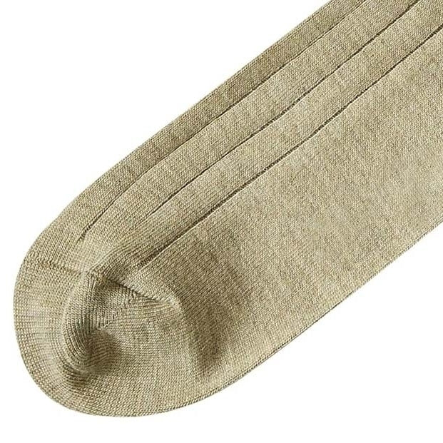 SilverToe Mens Casual Crew Socks 4-Pair Black Beige Fits Sizes 6-12 Padded Image 4