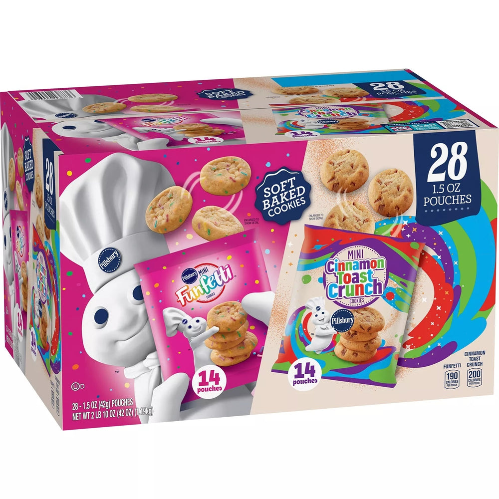 Pillsbury Soft Baked Mini Funfetti and Cinnamon Toast Crunch Cookies (28 Count) Image 2
