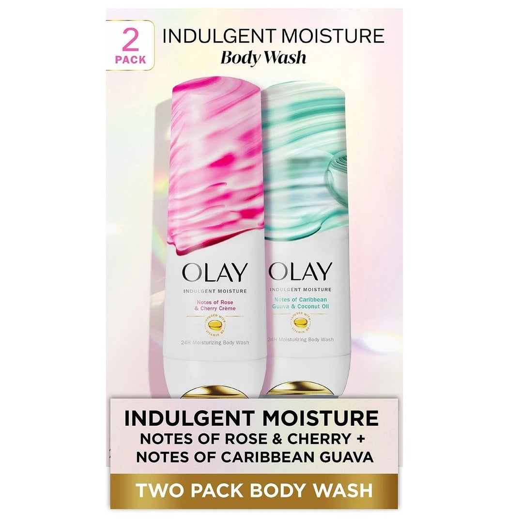 Olay Indulgent Moisture Body Wash with Vitamin B3 20 Fluid Ounce (Pack of 2) Image 1