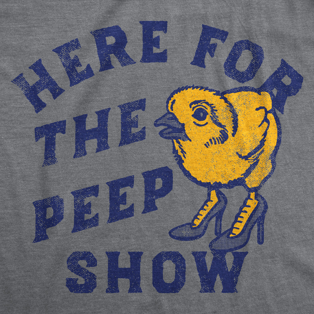 Mens Funny T Shirts Here For The Peep Show Sarcastic Graphic Tee For Men Image 2