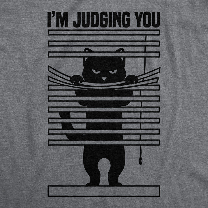 Womens Im Judging You Funny T Shirts Sarcastic Kitten Graphic Tee For Ladies Image 2