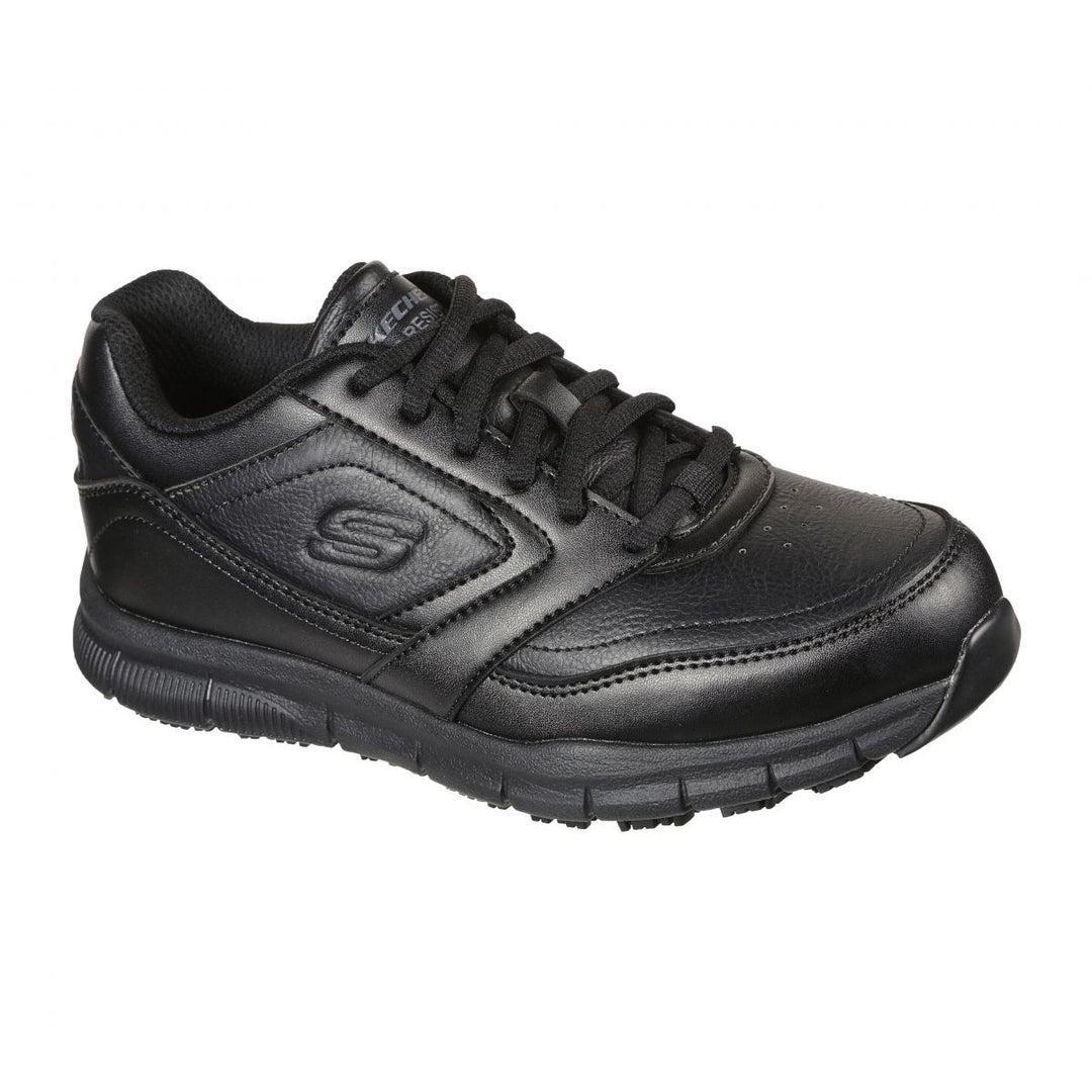 SKECHERS WORK Womens Relaxed Fit Nampa - Wyola SR Soft Toe Slip Resistant Work Shoe Black - 77235-BLK 5.5-M BLACK Image 2