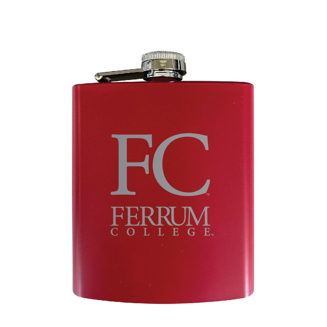 Ferrum College Stainless Steel Etched Flask - Choose Your Color Image 3