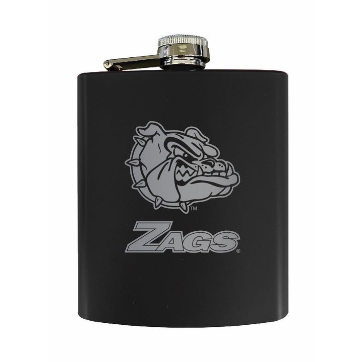 Gonzaga Bulldogs Stainless Steel Etched Flask - Choose Your Color Image 1