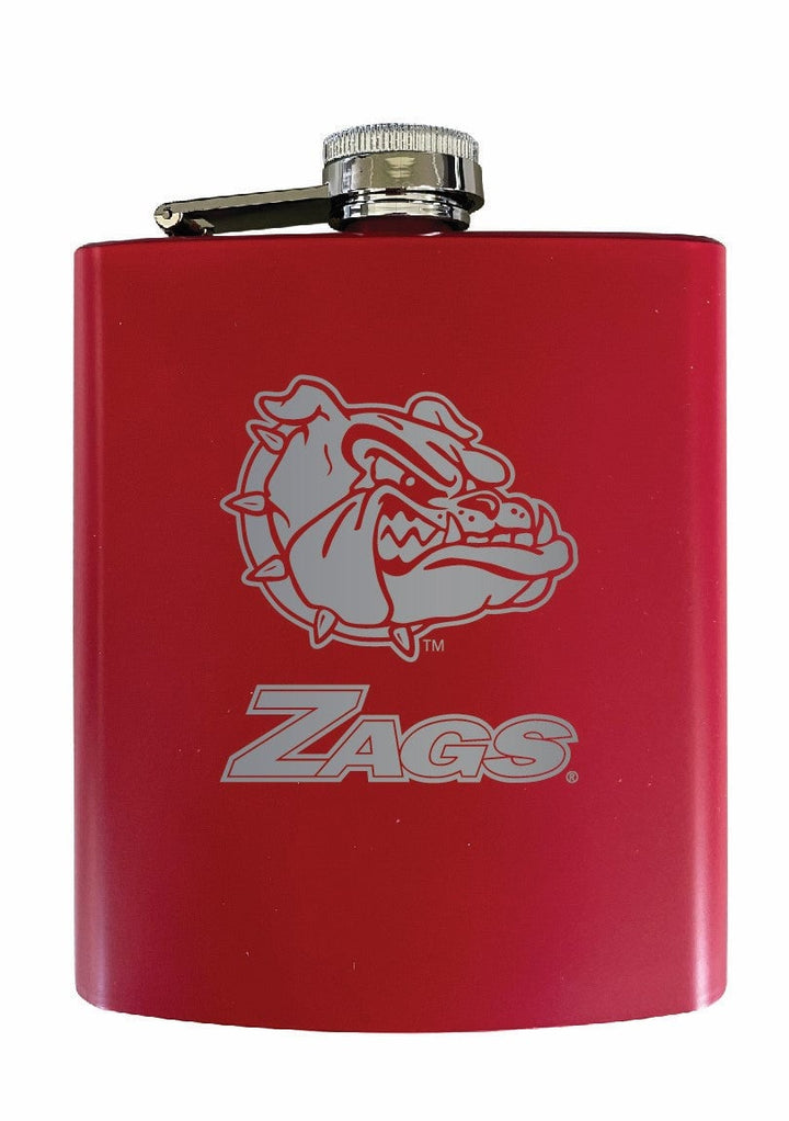 Gonzaga Bulldogs Stainless Steel Etched Flask - Choose Your Color Image 1