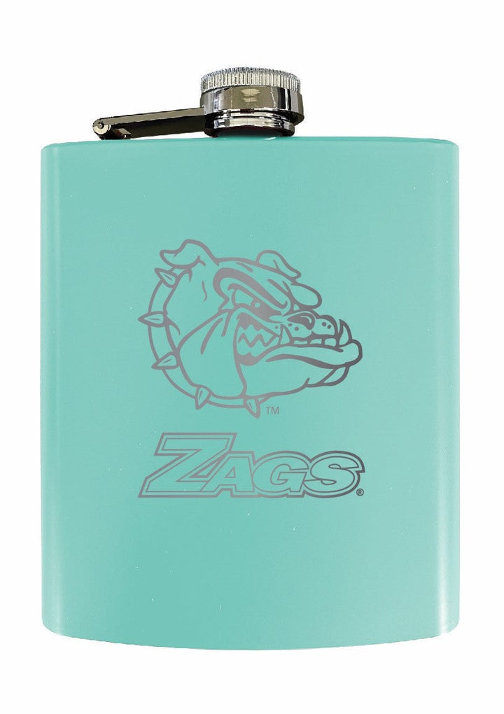 Gonzaga Bulldogs Stainless Steel Etched Flask - Choose Your Color Image 3