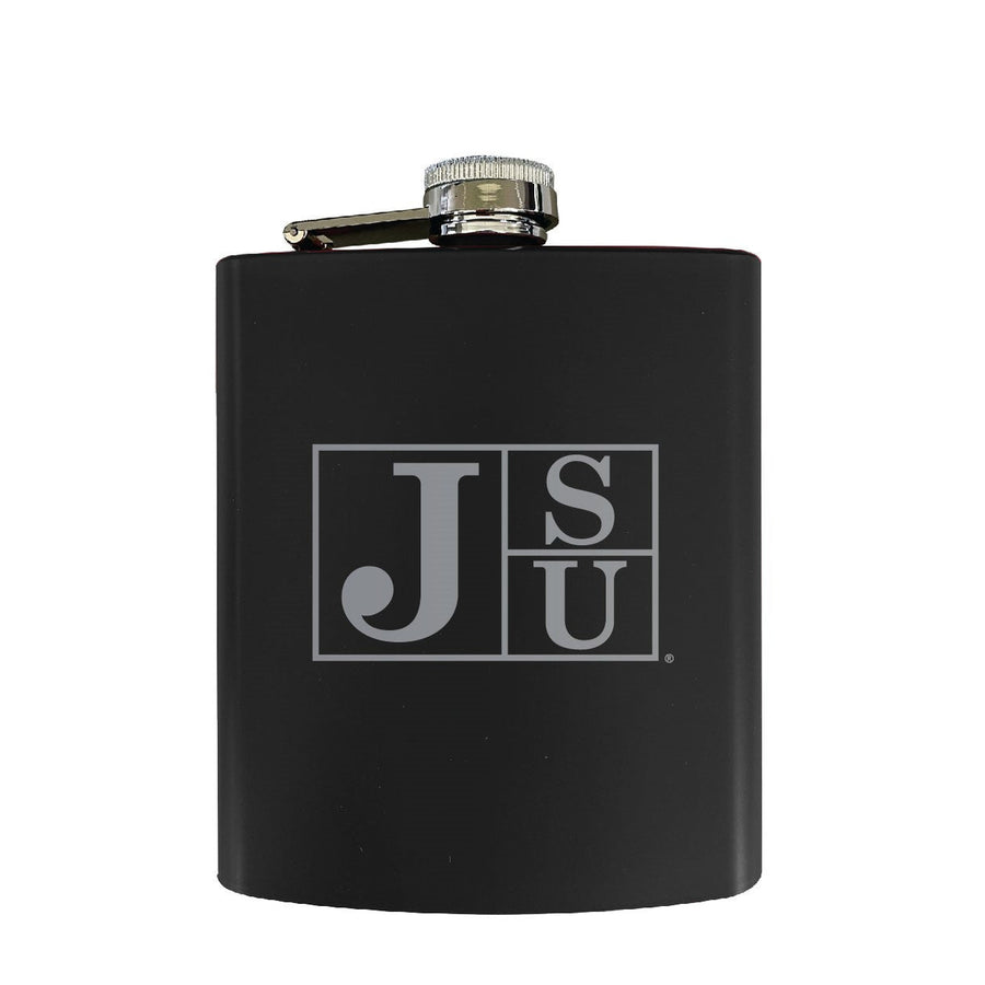 Jackson State University Stainless Steel Etched Flask - Choose Your Color Image 1