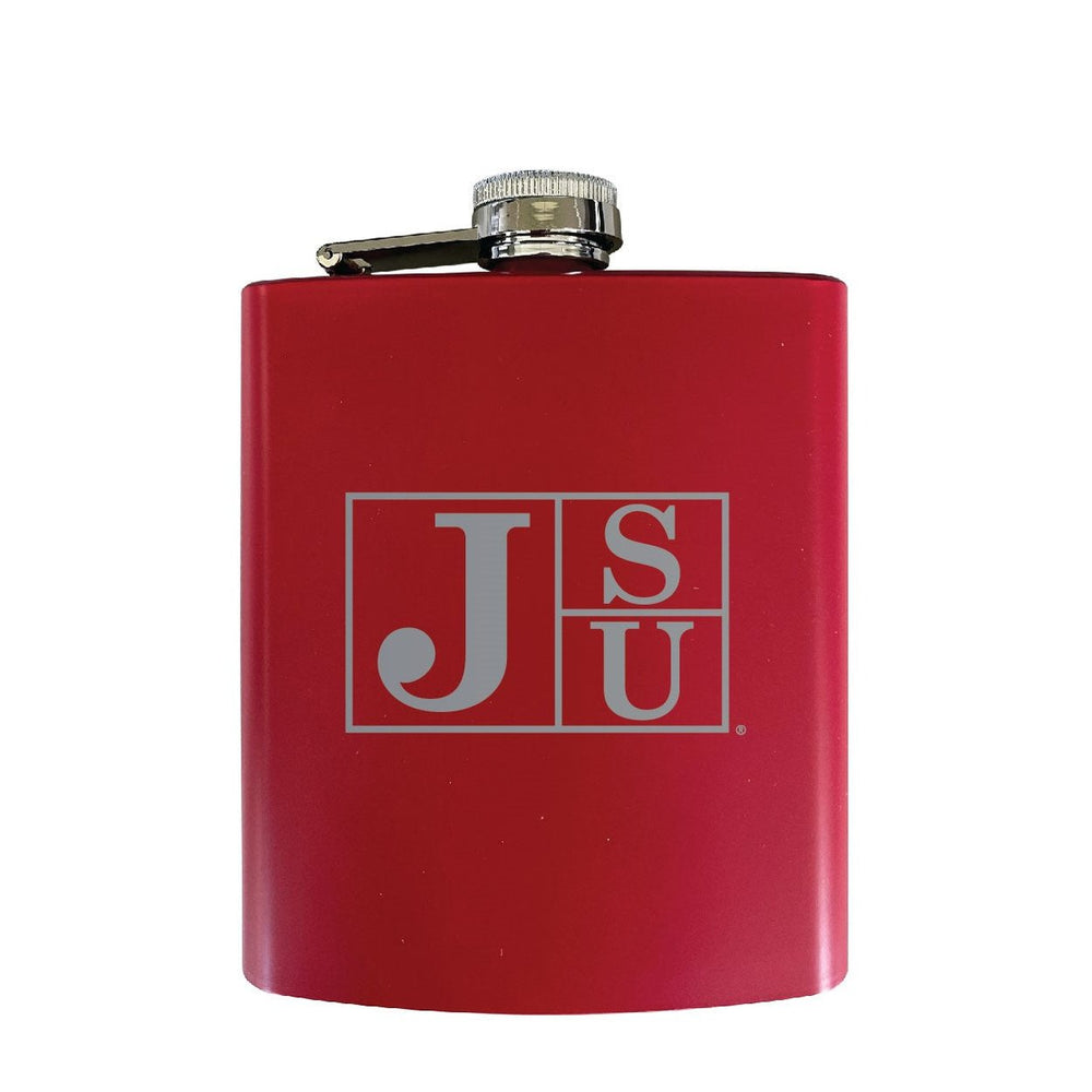 Jackson State University Stainless Steel Etched Flask - Choose Your Color Image 2